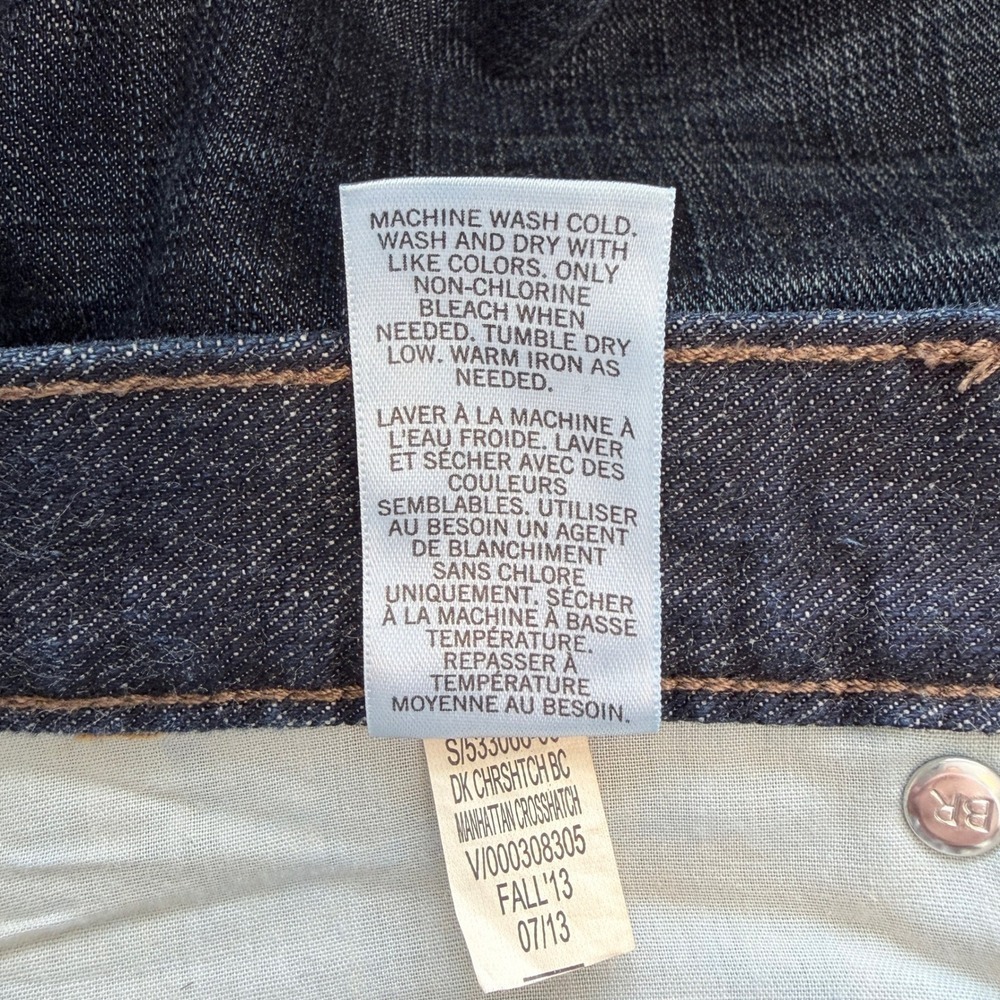 Banana Republic Boot Cut Jeans Dark Wash Denim Casual Relaxed Fit Blue Men 34/32 - Picture 8 of 10